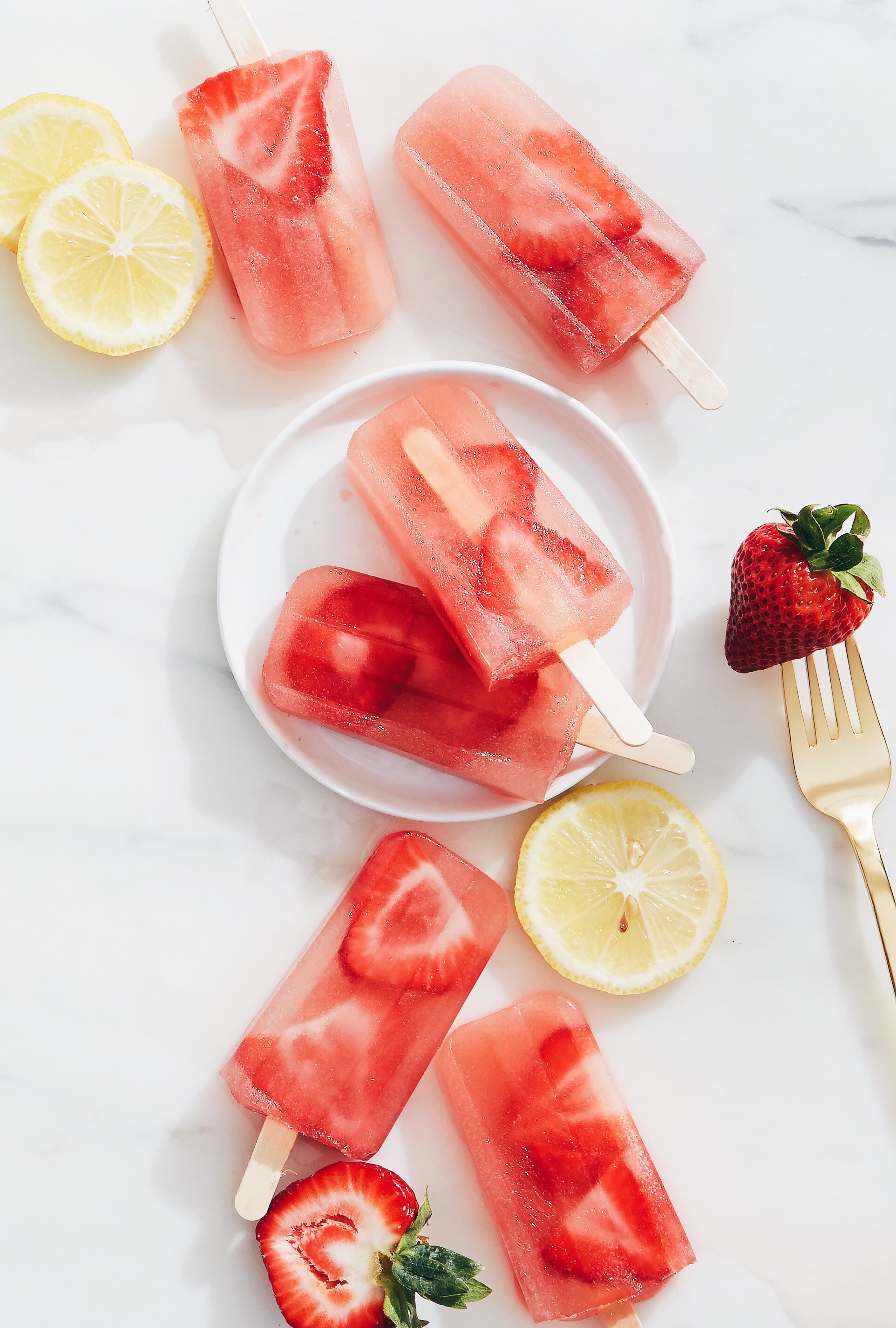 Strawberry Pink Lemonade Popsicle Recipe