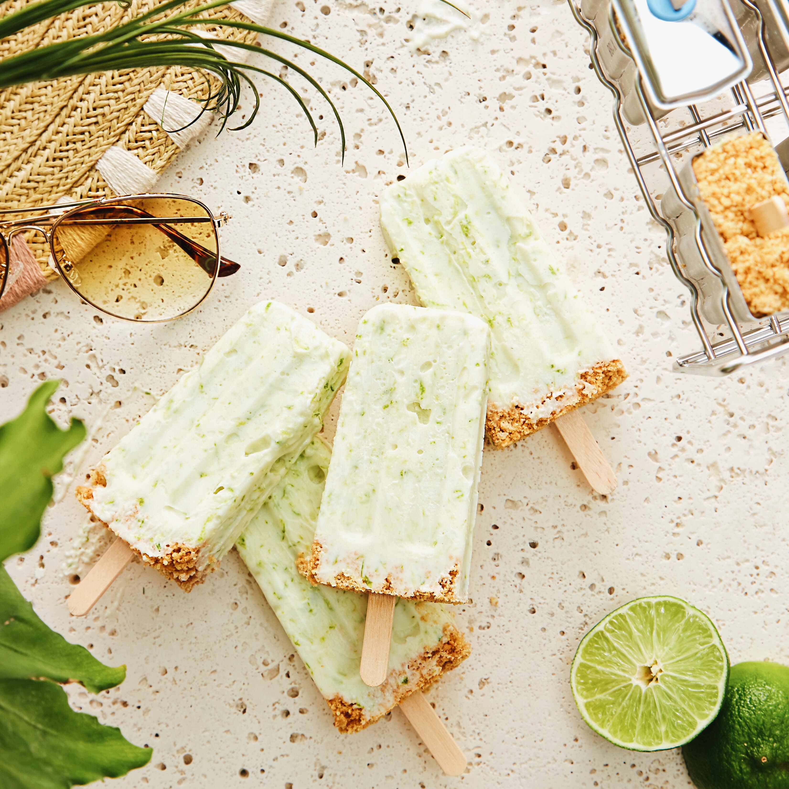 DIY Key Lime Yogurt Popsicles