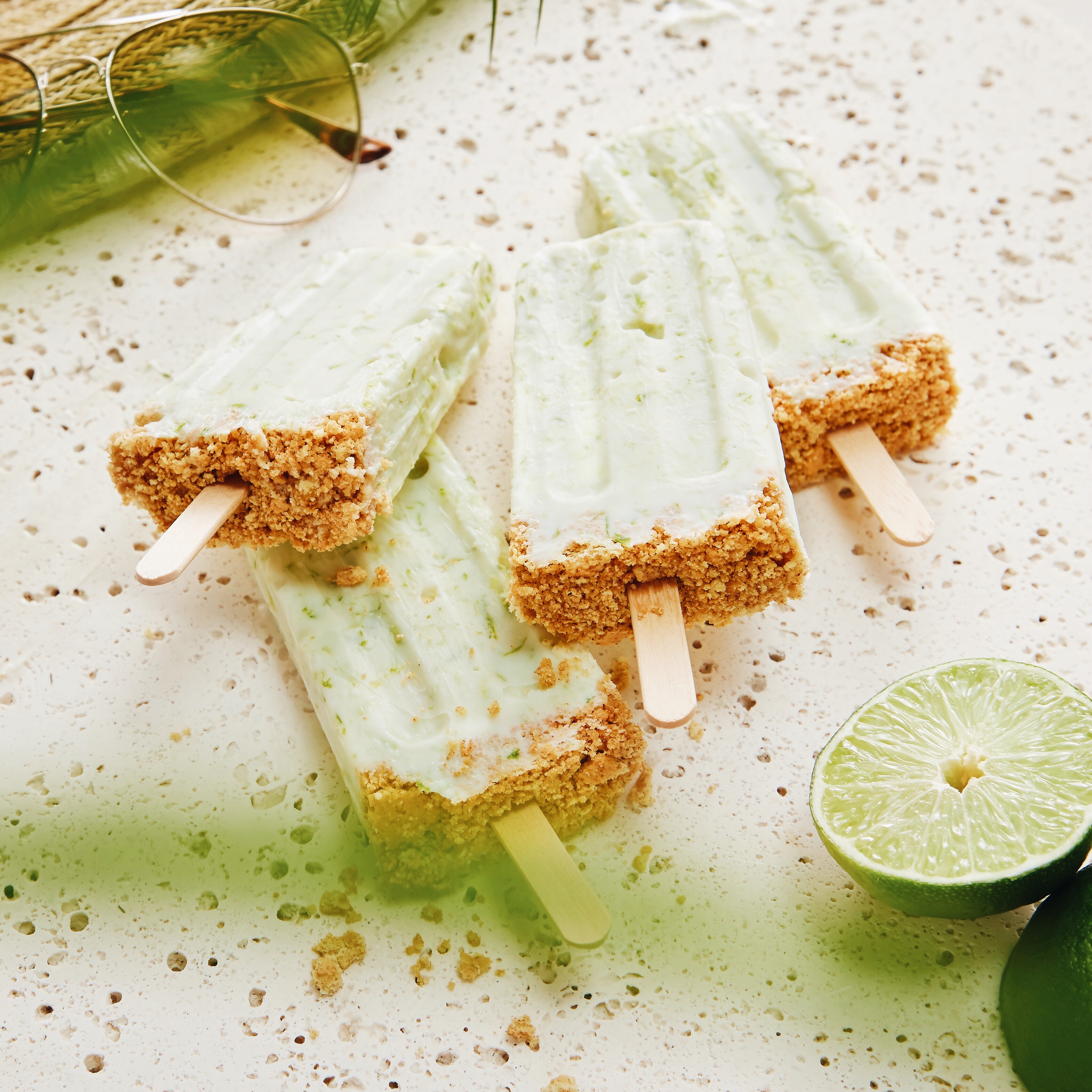 DIY Key Lime Yogurt Popsicles