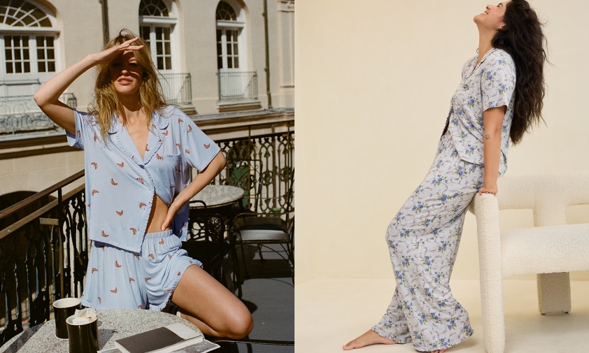 Two women wearing Aerie pajamas.